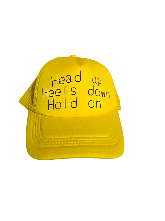 Yellow slogan hat
