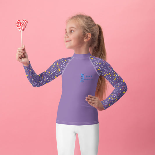 Kids purple clouds base layer DNA equestrian ltd