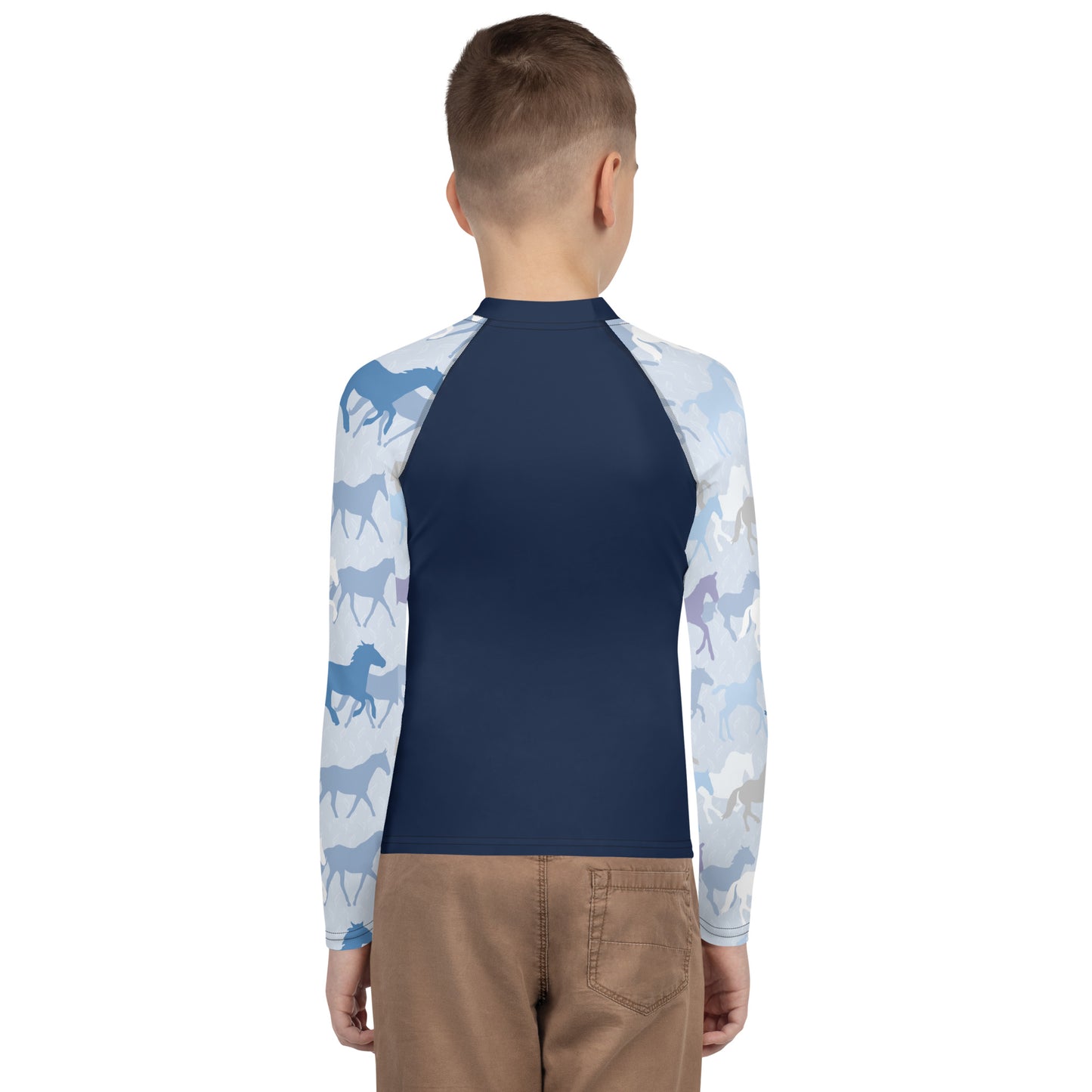 Youth blue horses baselayer DNA equestrian ltd