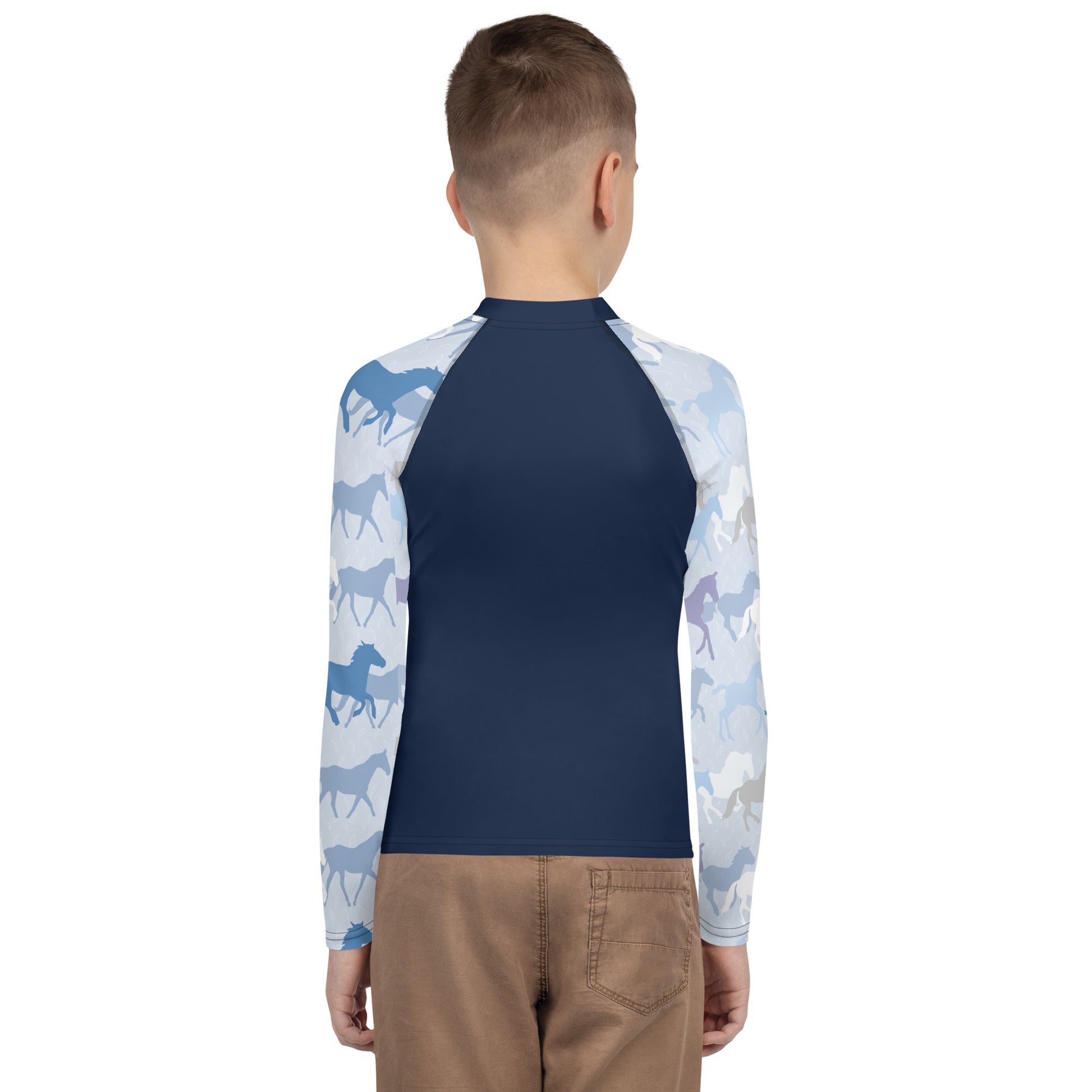 Youth blue horses baselayer DNA equestrian ltd