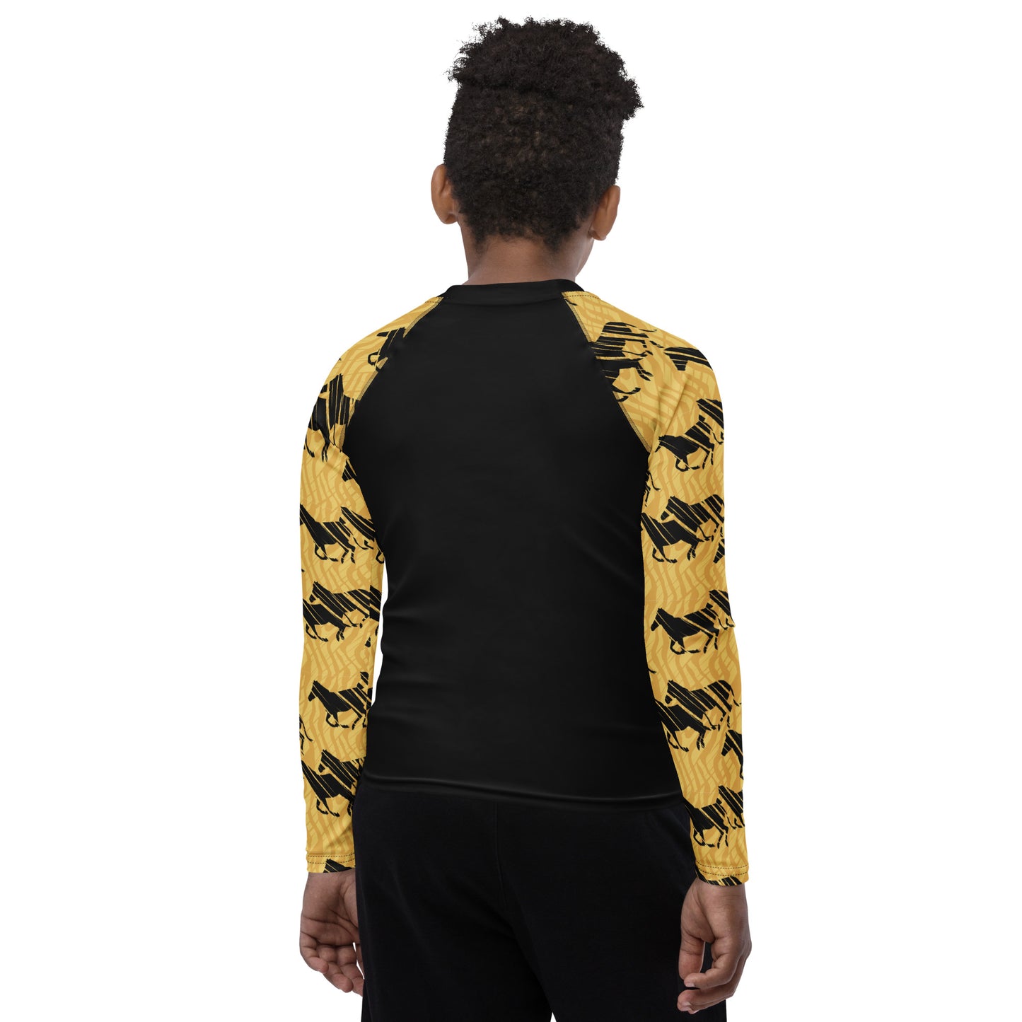 Youth yellow and black base layer DNA equestrian ltd