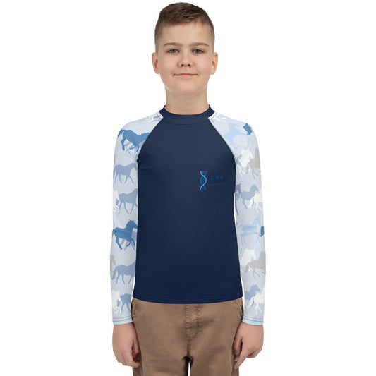 Youth blue horses baselayer DNA equestrian ltd